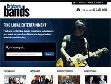 Tablet Screenshot of brisbanebands.com.au